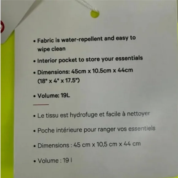 Lululemon Easy As Sunday Tote Drawstring Nylon 19L Green - Picture 5 of 5